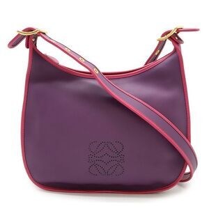 LOEWE Sophia Anagram Shoulder Bag Crossbody Leather Purple Pink Gold Hardware